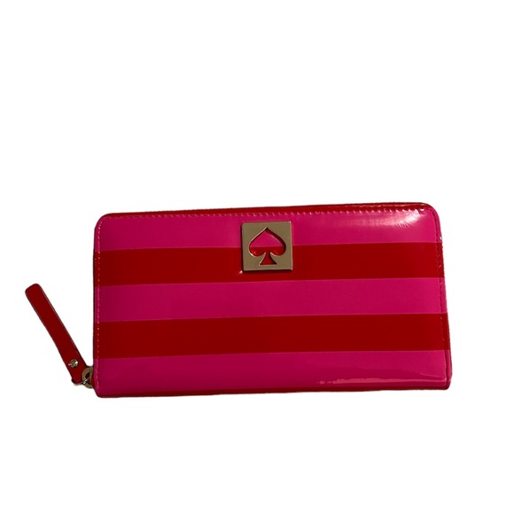 kate spade Handbags - NWT Kate Spade Neda Accordion Zip Around Wallet in Pink/Red